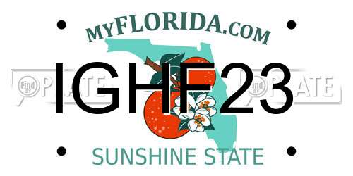 IGHF23 Florida License Plate