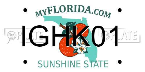 IGHK01 Florida License Plate