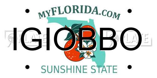 IGIOBBO Florida License Plate