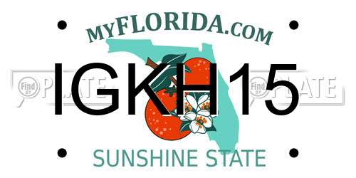 IGKH15 Florida License Plate
