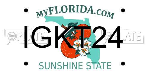 IGKT24 Florida License Plate