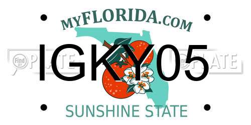 IGKY05 Florida License Plate