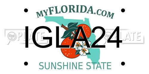 IGLA24 Florida License Plate