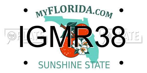 IGMR38 Florida License Plate