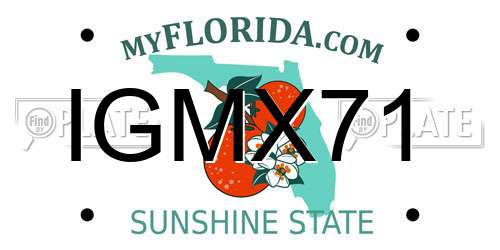 IGMX71 Florida License Plate