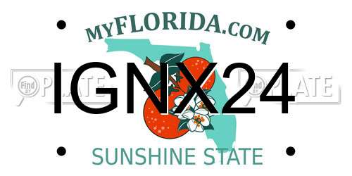 IGNX24 Florida License Plate