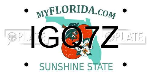 IGQ7Z Florida License Plate