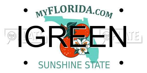 IGREEN Florida License Plate