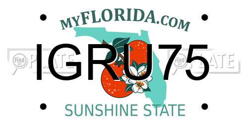 IGRU75 Florida License Plate