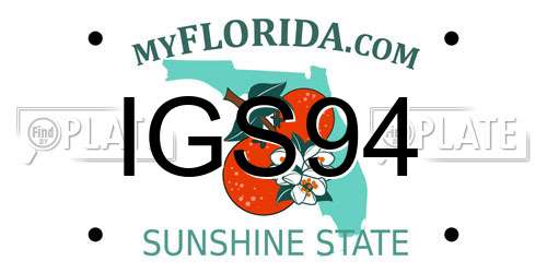 IGS94 Florida License Plate