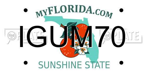 IGUM70 Florida License Plate