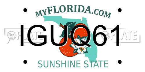 IGUQ61 Florida License Plate