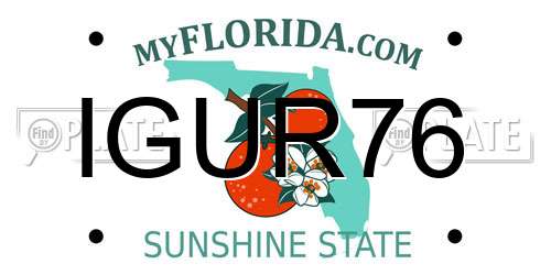 IGUR76 Florida License Plate