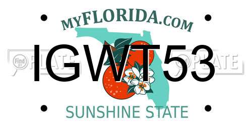 IGWT53 Florida License Plate