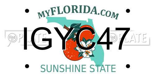 IGYC47 Florida License Plate