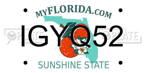 IGYQ52 Florida License Plate