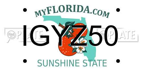 IGYZ50 Florida License Plate