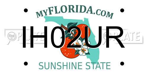 IH02UR Florida License Plate
