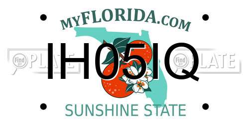 IH05IQ Florida License Plate