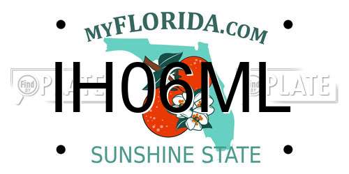 IH06ML Florida License Plate