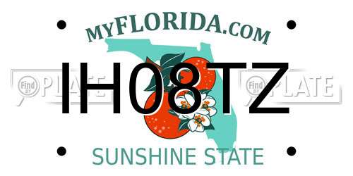IH08TZ Florida License Plate