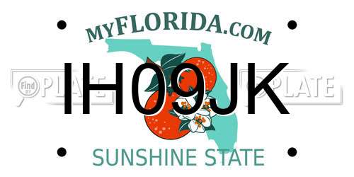 IH09JK Florida License Plate