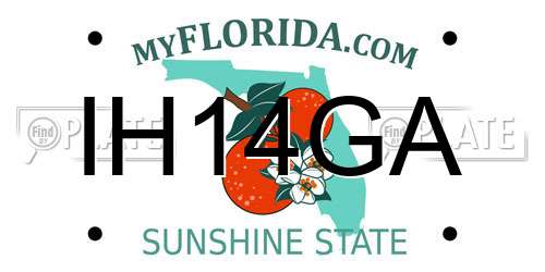 IH14GA Florida License Plate