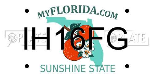 IH16FG Florida License Plate