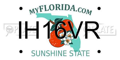 IH16VR Florida License Plate