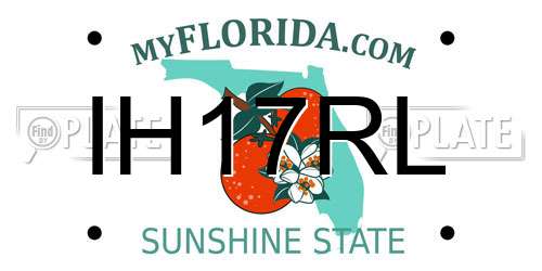 IH17RL Florida License Plate