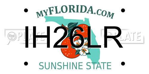 IH26LR Florida License Plate