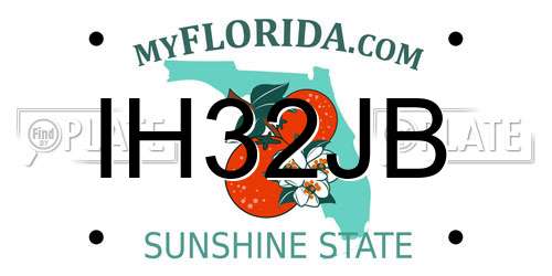 IH32JB Florida License Plate