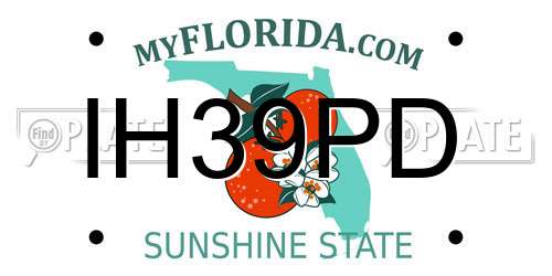 IH39PD Florida License Plate