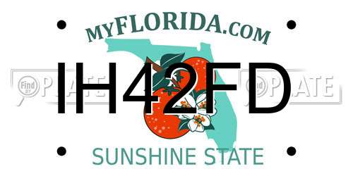 IH42FD Florida License Plate