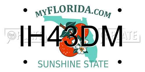 IH43DM Florida License Plate