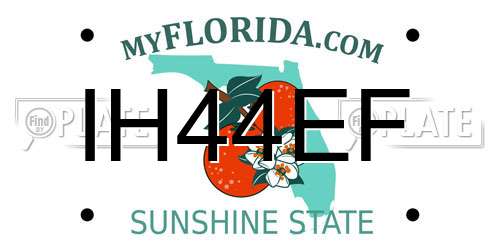 IH44EF Florida License Plate