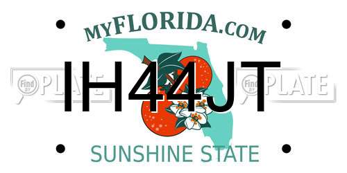 IH44JT Florida License Plate