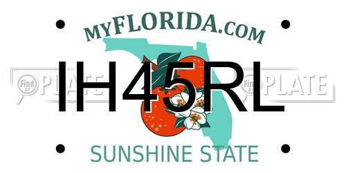 IH45RL Florida License Plate