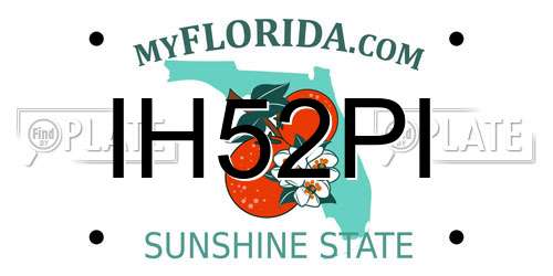 IH52PI Florida License Plate