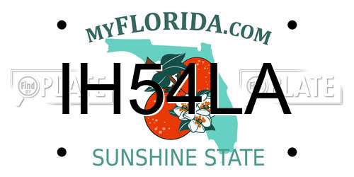 IH54LA Florida License Plate