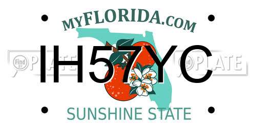 IH57YC Florida License Plate