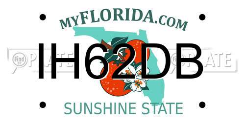 IH62DB Florida License Plate