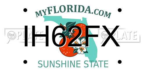 IH62FX Florida License Plate
