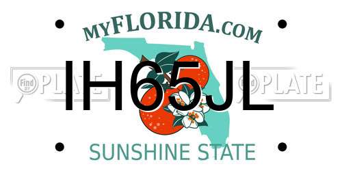 IH65JL Florida License Plate