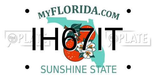 IH67IT Florida License Plate