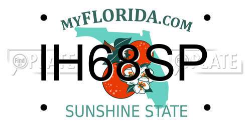 IH68SP Florida License Plate