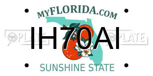 IH70AI Florida License Plate