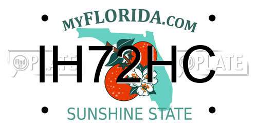 IH72HC Florida License Plate