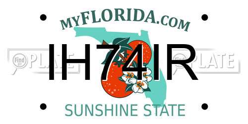 IH74IR Florida License Plate