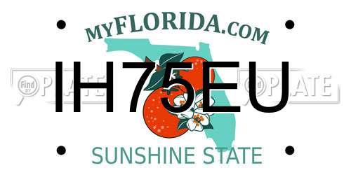 IH75EU Florida License Plate